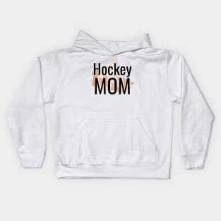 Hockey Mom over Canadian Flag with Sepia Kids Hoodie